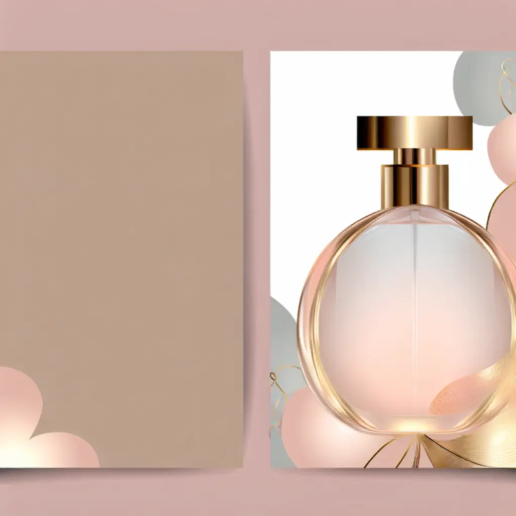 Elegancka ekspozycja luksusowych butelek perfum na neutralnym tle