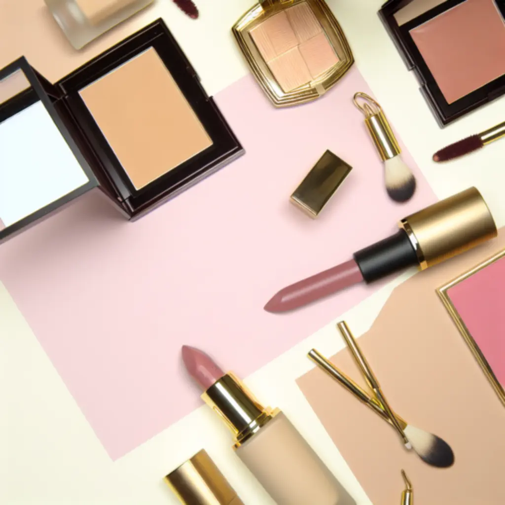 Nowoczesna kompozycja luksusowych produktów do makijażu